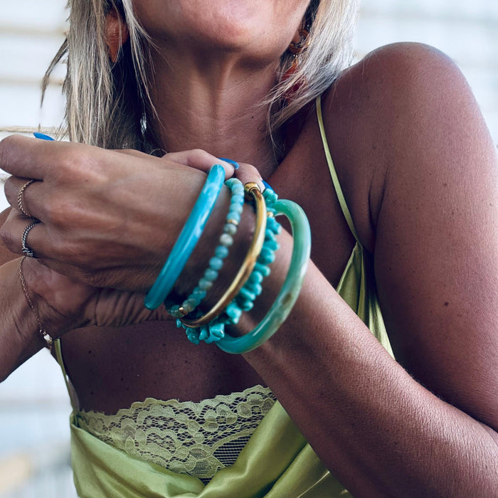 Turquesa  | Conjunto 4 pulseiras