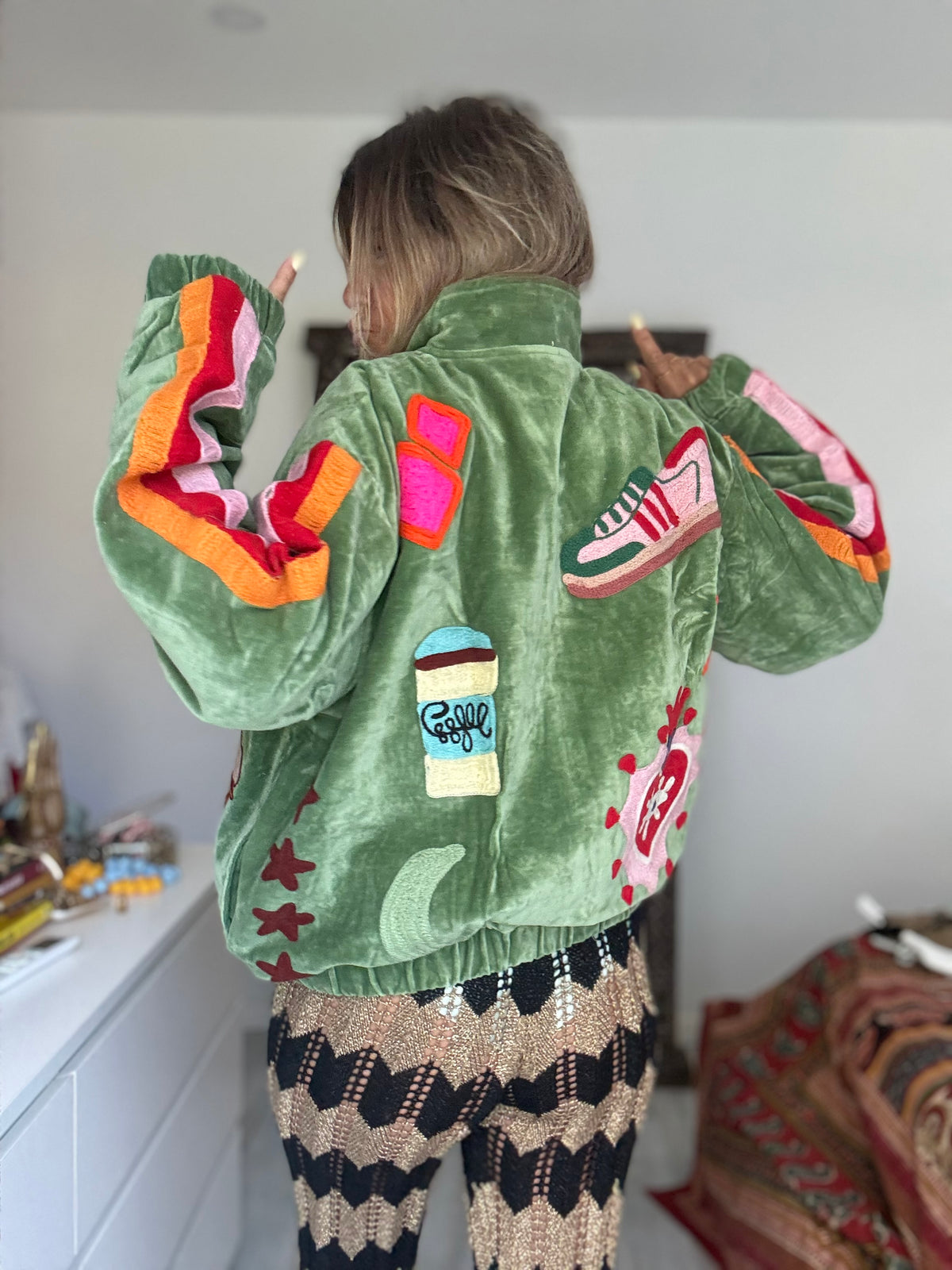 TOUT - Lola Bomber Veludo Verde