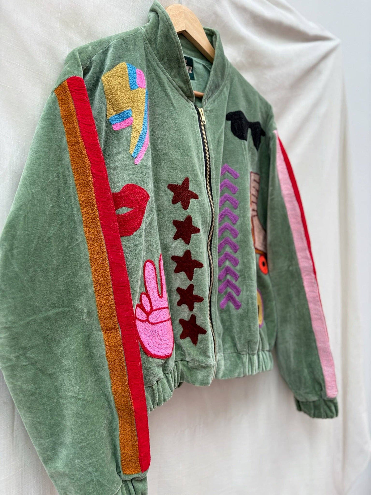 TOUT - Lola Bomber Veludo Verde