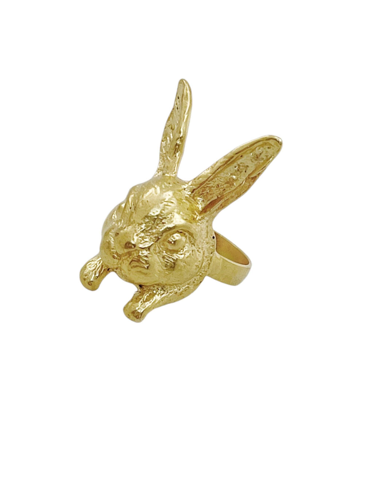 Anel Lucky Rabbit em ouro. Tamanho 15