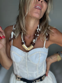 Colar lenço zebra