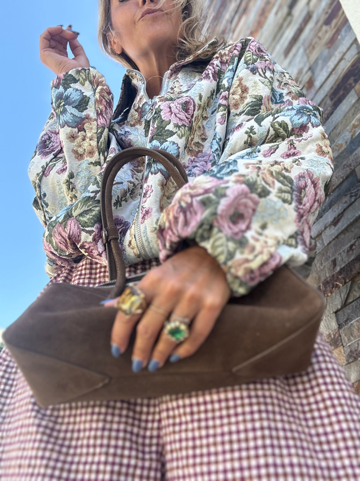Flor em Tela| Bomber casaco