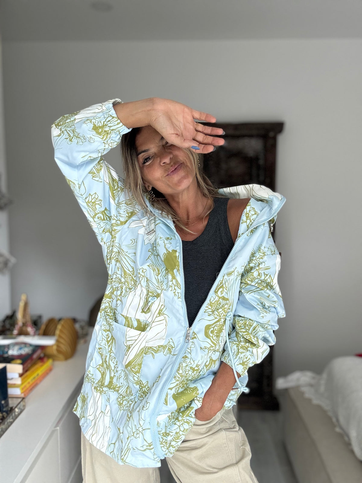 My Blue garden | Parka casaco hoodie