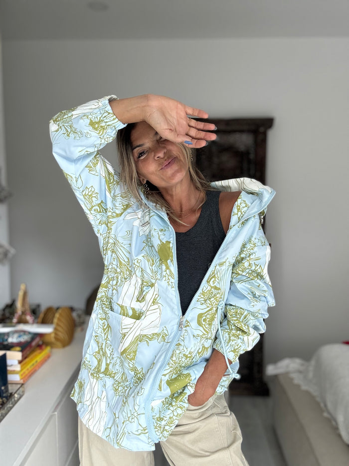 My Blue garden | Parka casaco hoodie