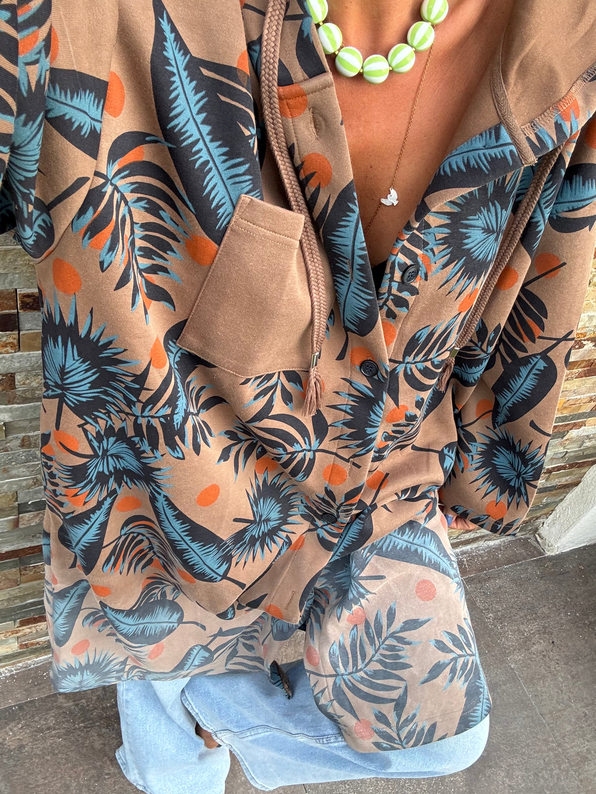 Hoodie folhas | casaco hoodie