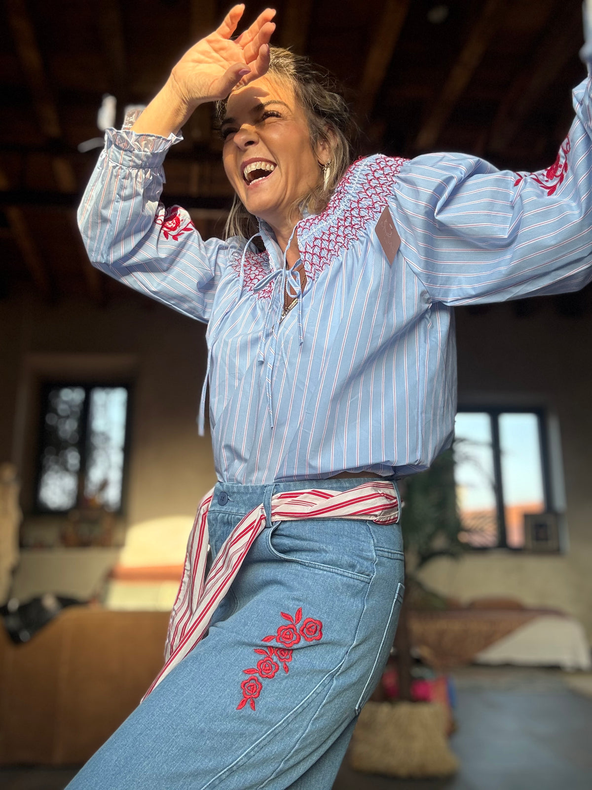 Red flowers  | camisa