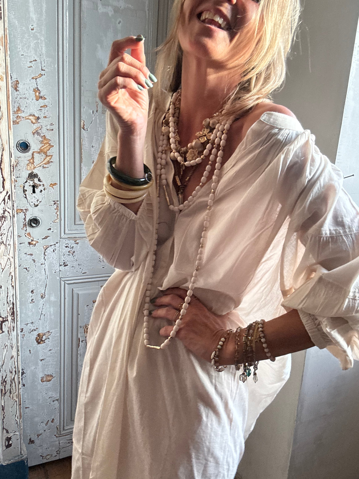 Nude | vestido Kimono