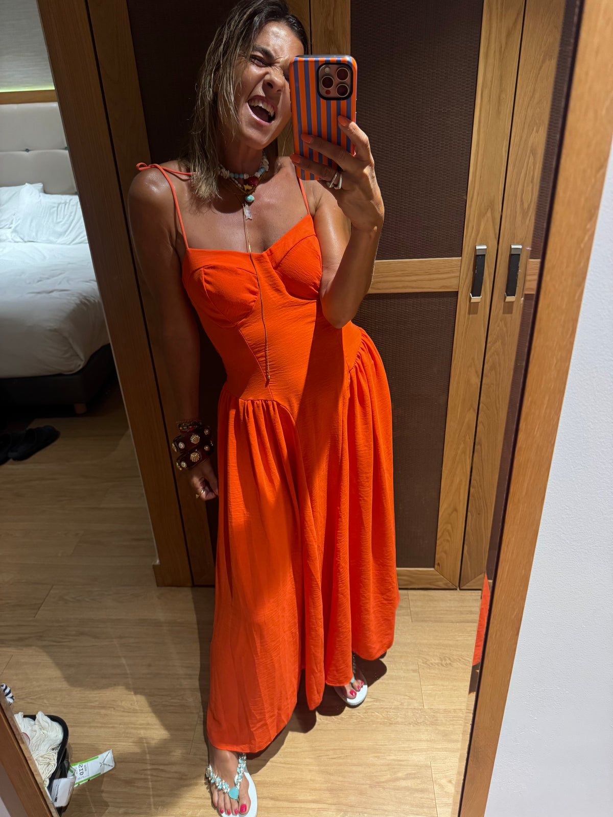 Orange | vestido