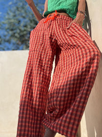 Vichy bolso frente | calças pantalones