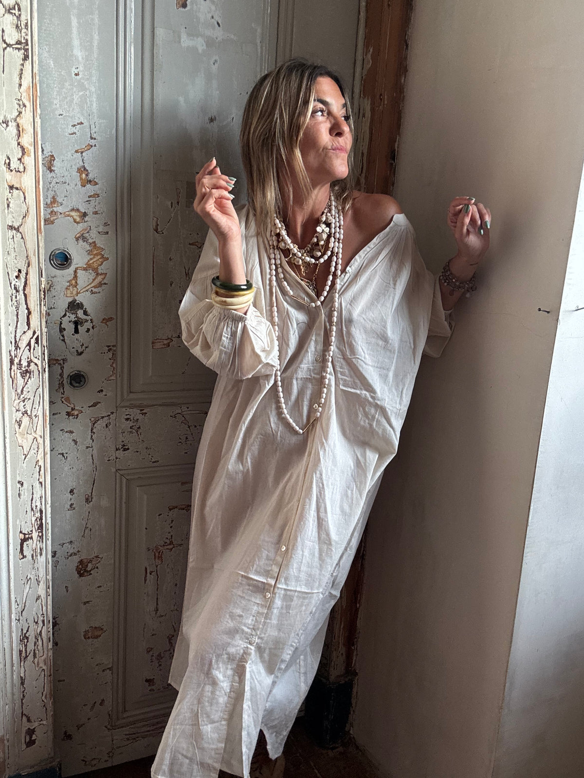 Nude | vestido Kimono
