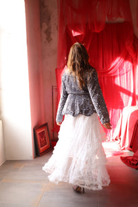 Velvet black casaco lantejoulas | aba grilo