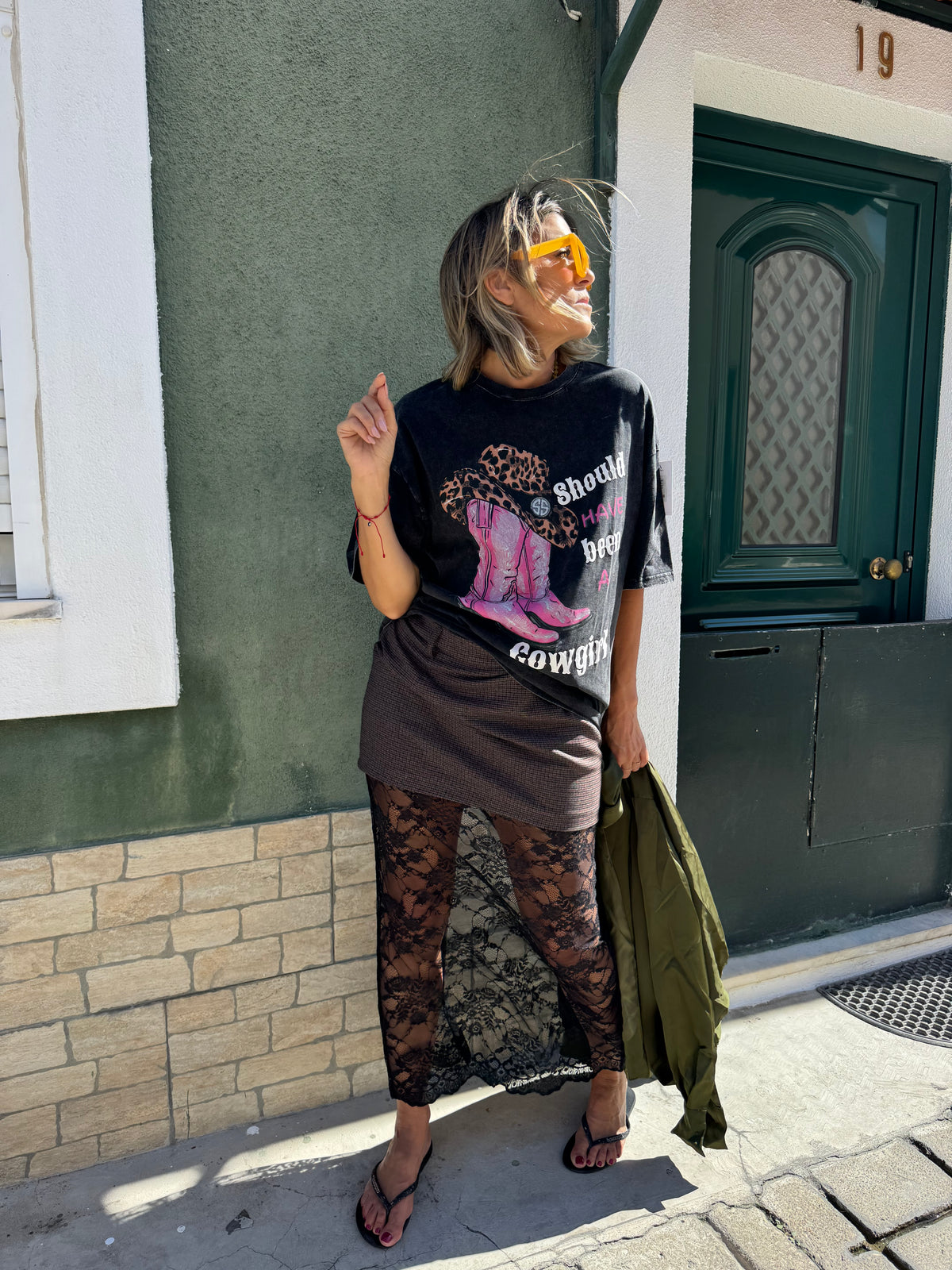 Dark Lace | Conjunto top e saia