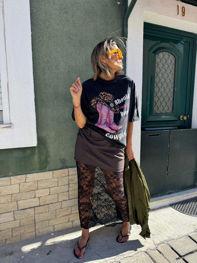 Dark Lace | Conjunto top e saia