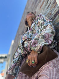 Flor em Tela| Bomber casaco