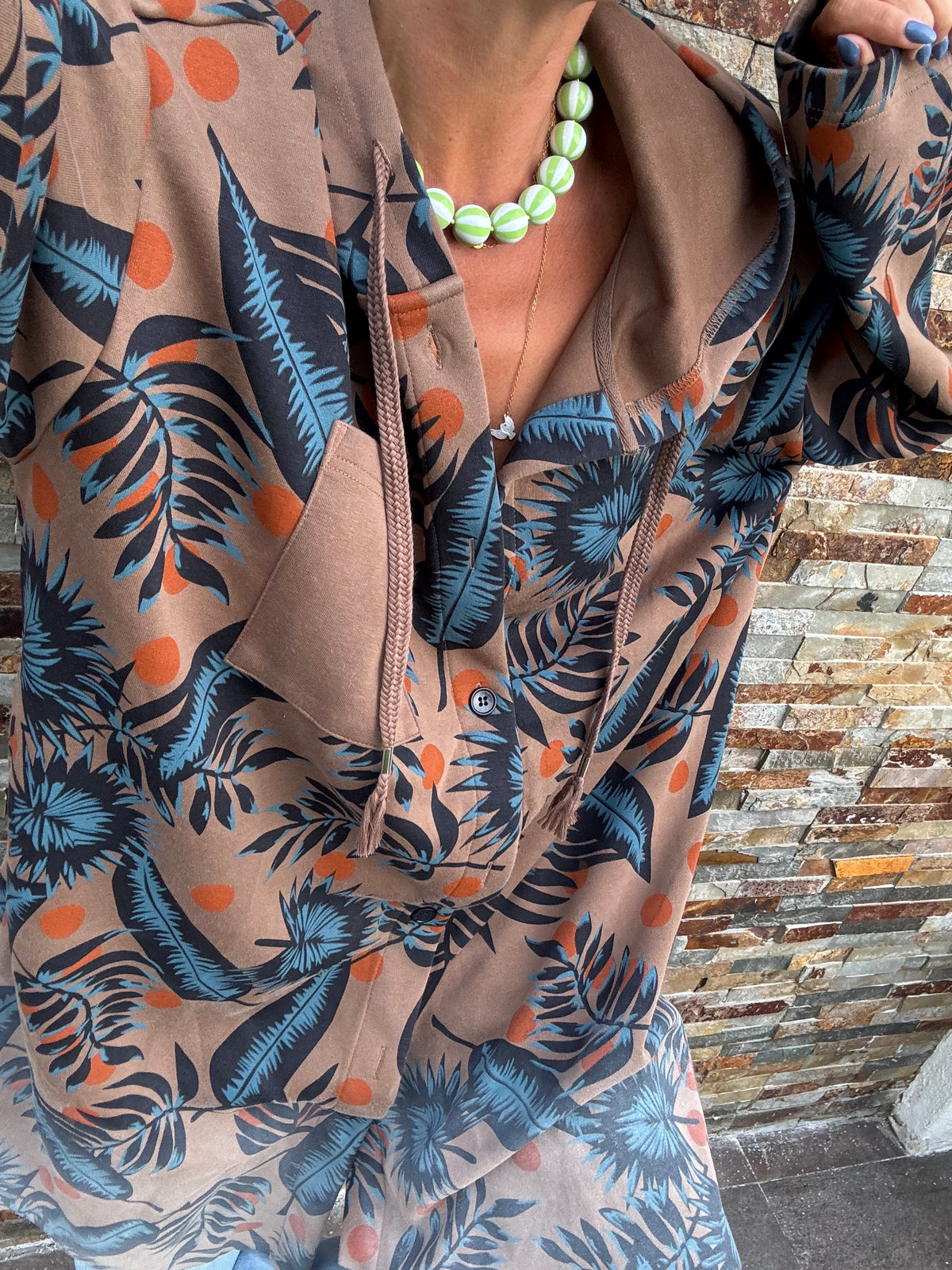 Hoodie folhas | casaco hoodie