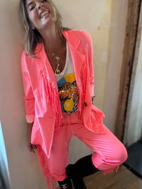 Fringe Néon   | calças