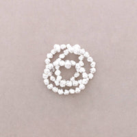 Pulseira Elástica Tripla Contas Metal