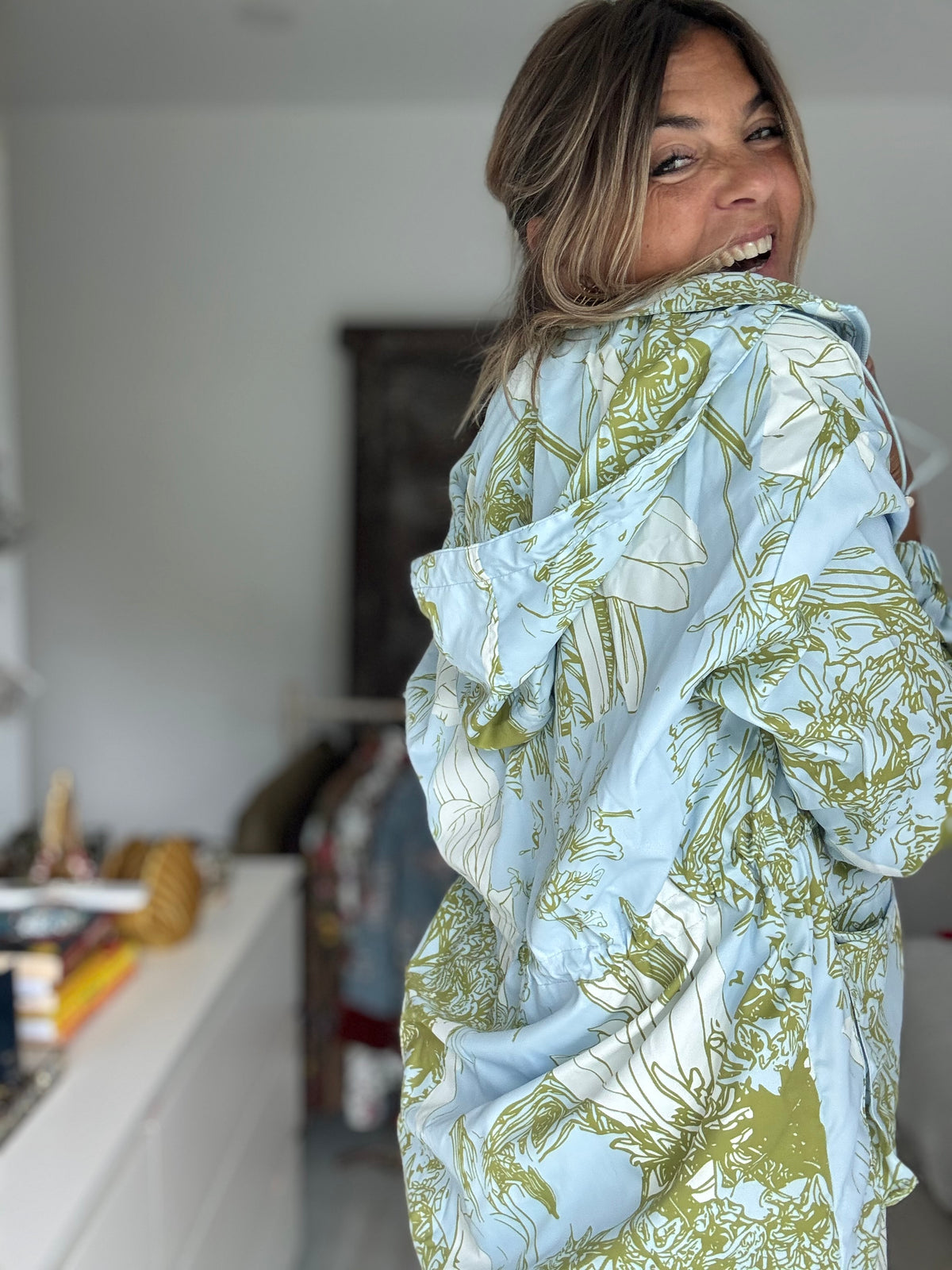 My Blue garden | Parka casaco hoodie