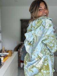 My Blue garden | Parka casaco hoodie
