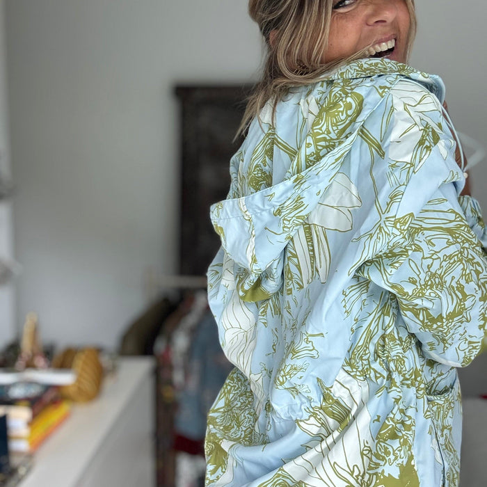 My Blue garden | Parka casaco hoodie