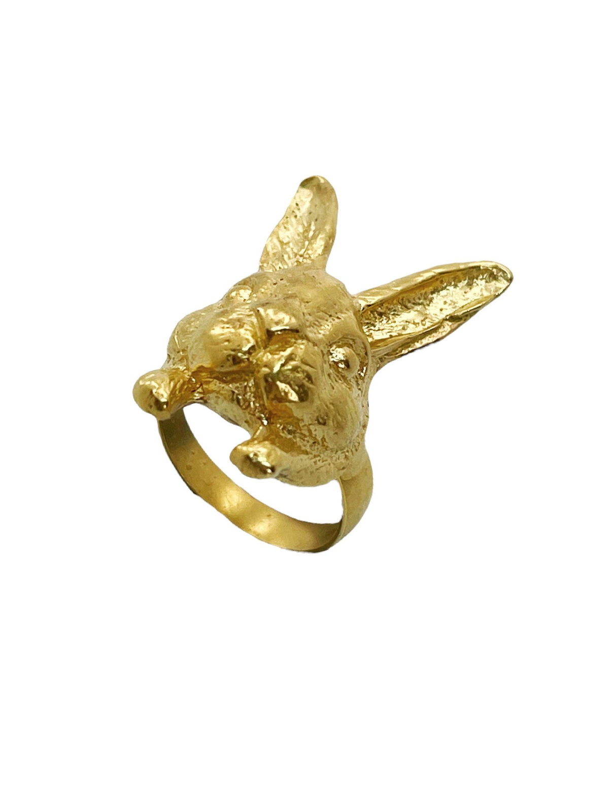 Anel Lucky Rabbit em ouro. Tamanho 15