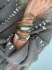 Green&gold | conjunto 5 pulseiras