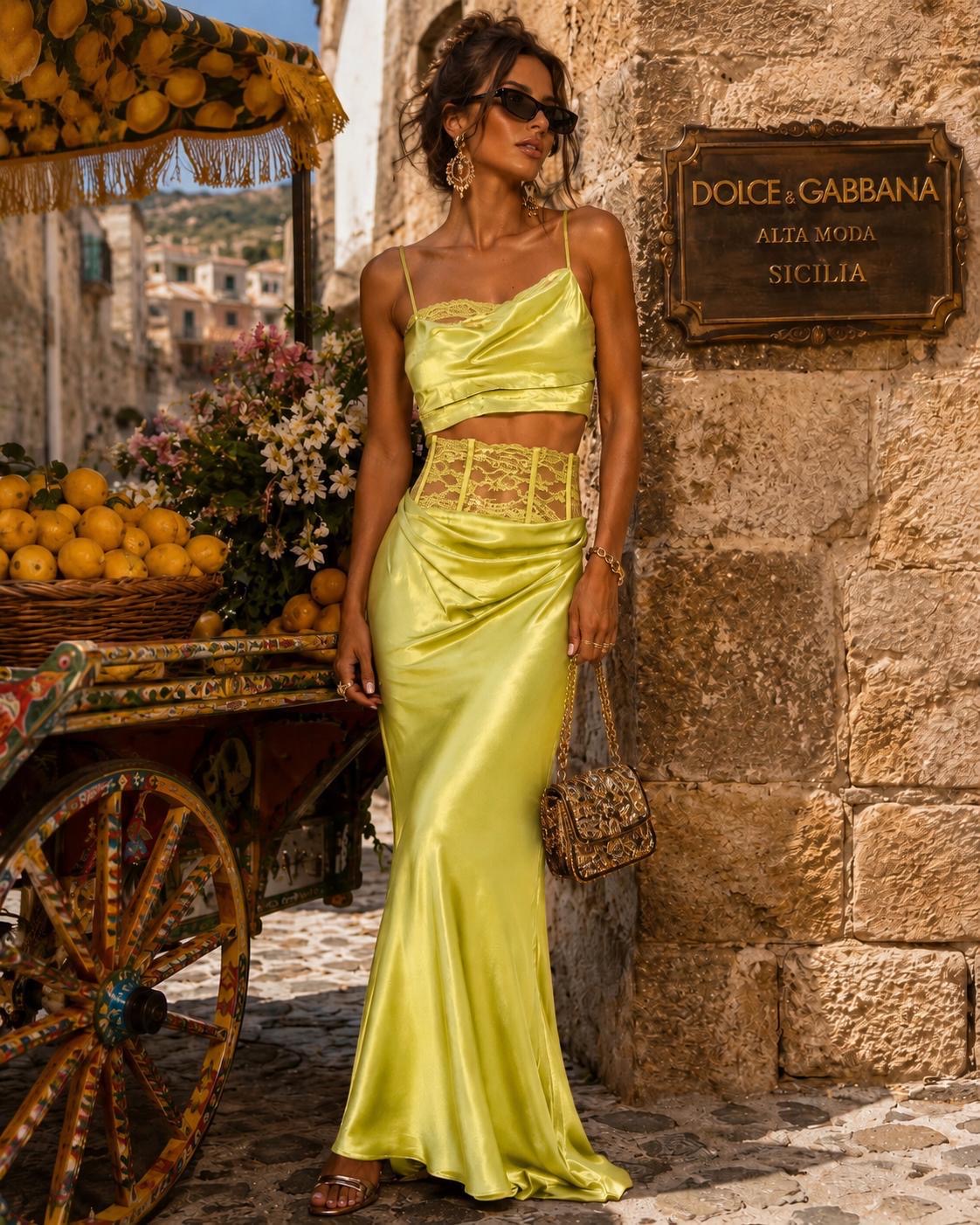 Green Musa| conjunto top e saia