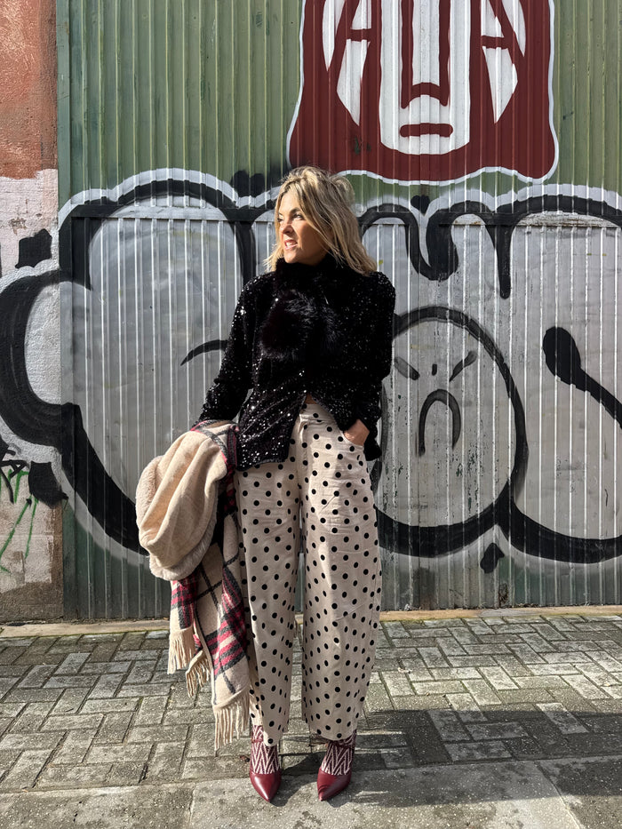 Velvet black casaco lantejoulas | aba grilo