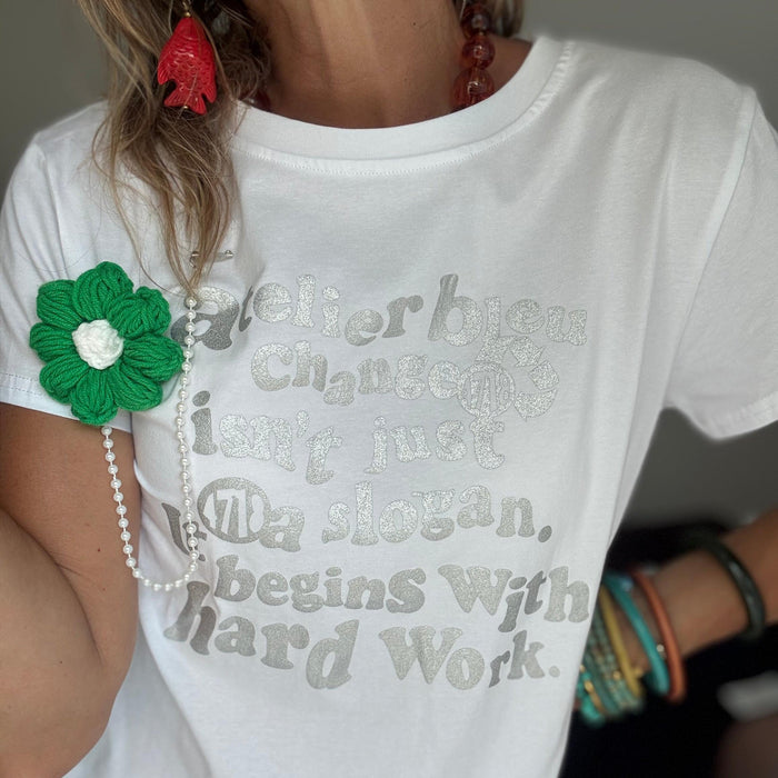 Green flower| t-shirt