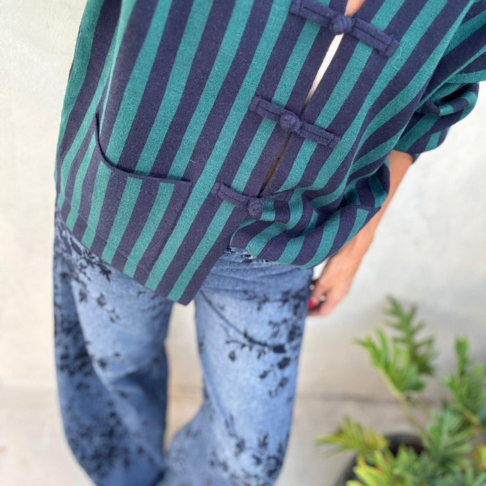 Às riscas JERSEY | casaco