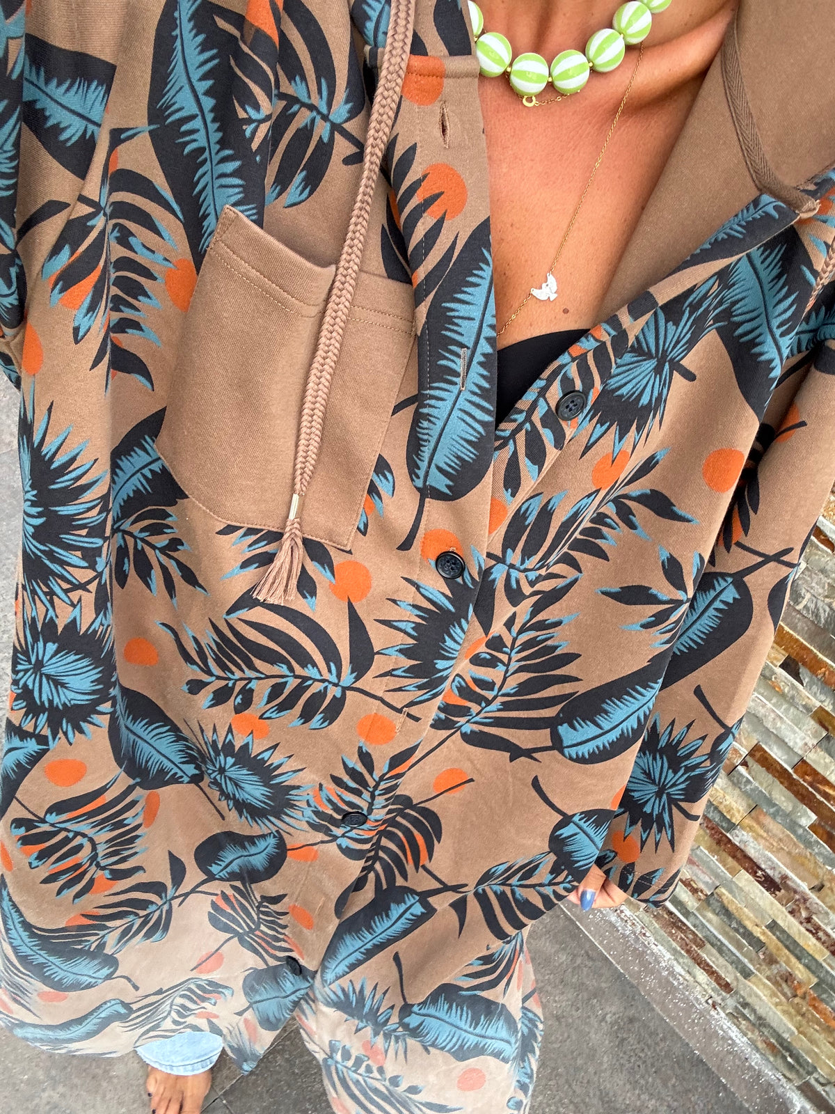 Hoodie folhas | casaco hoodie