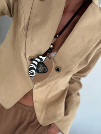 Étnico zebra | colar