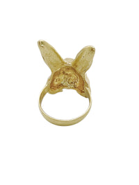 Anel Lucky Rabbit em ouro. Tamanho 15