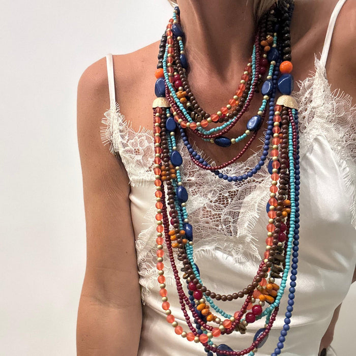 Colours beads| Colar multi voltas longo