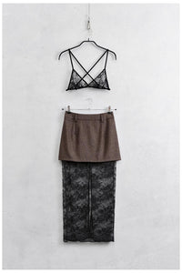 Dark Lace | Conjunto top e saia