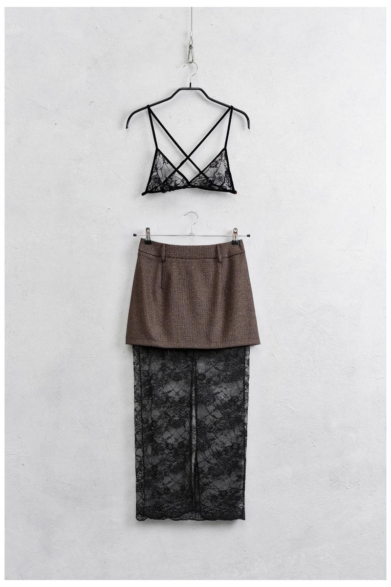 Dark Lace | Conjunto top e saia