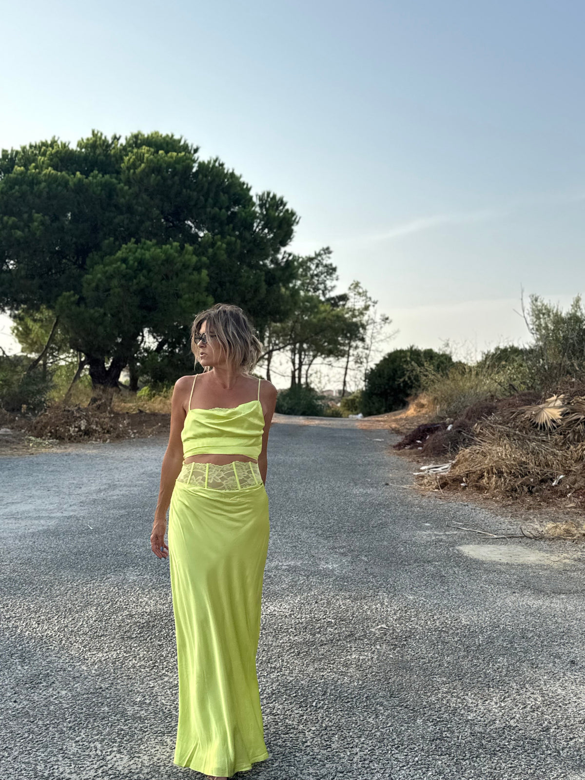 Green Musa| conjunto top e saia