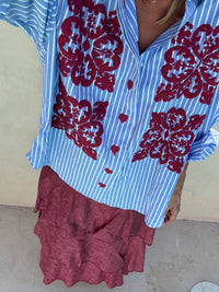 Camisa Azul Riscas