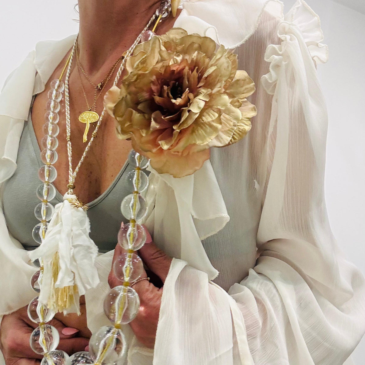 Gold Flower | gancho pregadeira