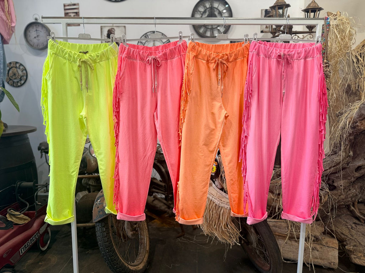 Fringe Néon   | calças