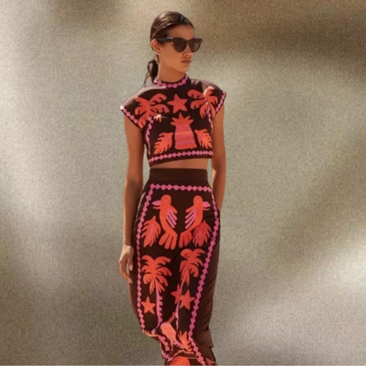 Brownie | Conjunto top e saia