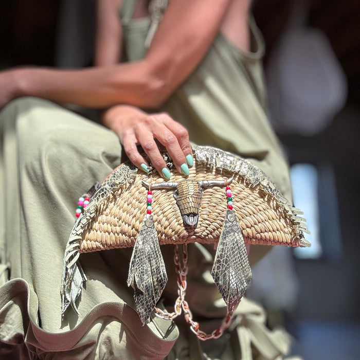 Bull | boho bag malha palha