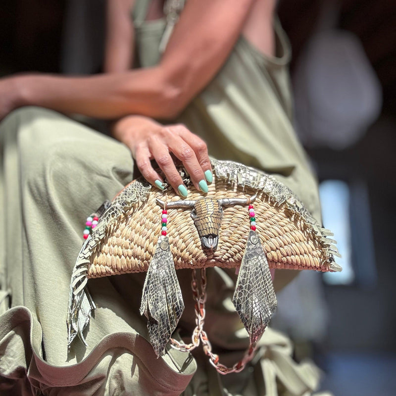 Bull | boho bag malha palha