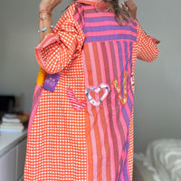 Kimono Étnico LOVE | vestido camiseiro