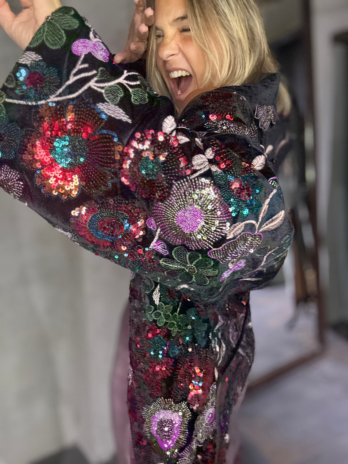 Velvet Bloom | Conjunto casaco e calças