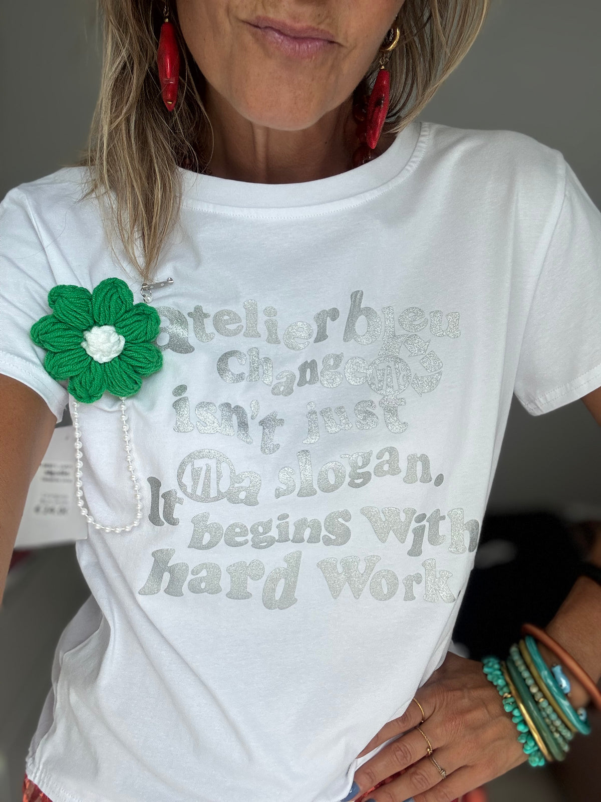 Green flower| t-shirt