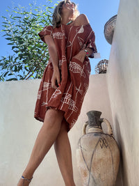 Fish |Vestido Curto linho