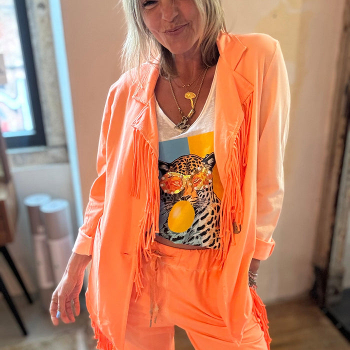 Fringe Néon | blazer casaco