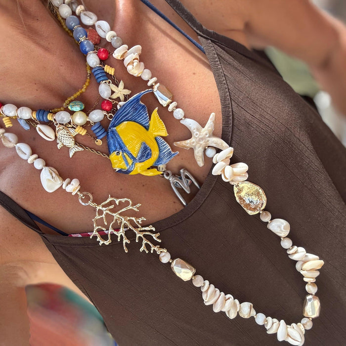 Colar longo beijinhos |  colar