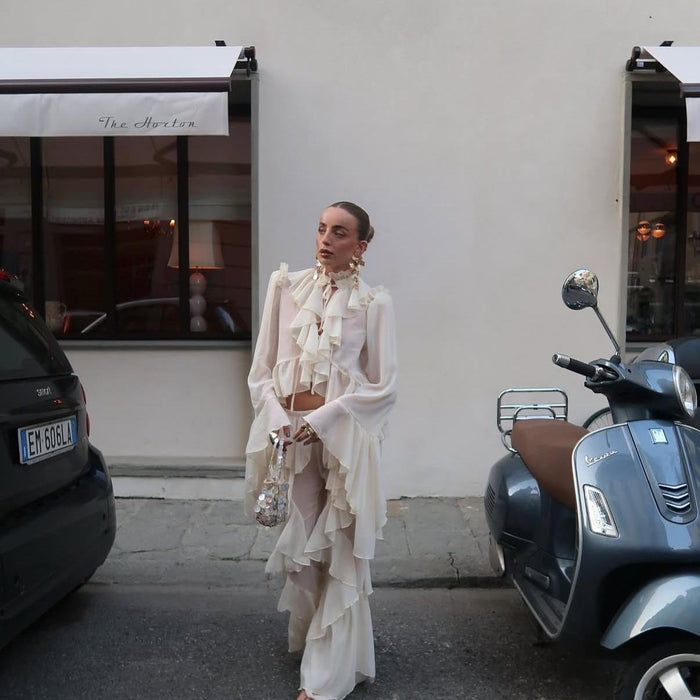 Cloud dancer  | Conjunto top e calças